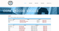 Desktop Screenshot of copaindoorsoccer.com